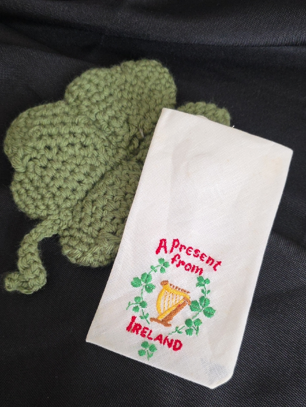 Embroidered 'A Present From Ireland' Handkerchief